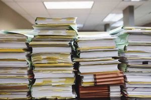 Stacks of papers
